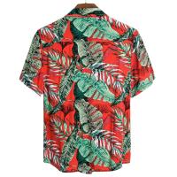 Camisa ajustada de manga corta para hombre, ropa informal con estampado grande, novedad de verano, 2021 - details 3