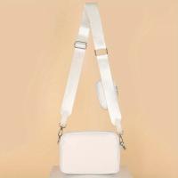 Elegante bolso bandolera blanco con correa ajustable y monedero con cremallera, diseño compacto para uso diario, bolso bandolera pequeño - details 3