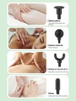 Pistola de Masaje Muscular con 9 Niveles Ajustables, Potente, Ultra Silenciosa y Pantalla Táctil LCD, Masajeadora con 4 Cabezas de Masaje para Relajación, Recuperación y Alivio de Fatiga - details 10