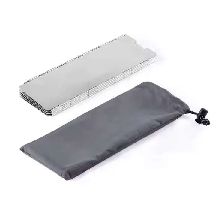 Parabrisas plegable ultraligero para exteriores, estufa de camping, 10 paneles - 1
