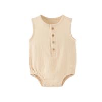 Mono de lino y algodón para bebé recién nacido, pelele sin mangas, suave, agradable para la piel, cómodo y fino, Verano, 100% - details 2