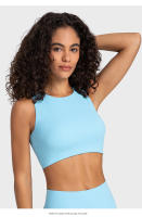 SHINBENE Top Deportivo de Cubierta Completa para Mujeres Ajuste Delgado, Alta Cuello, Largo Línea, Bra De Yoga y Gimnasio Athletico - details 3