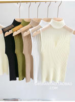 Top de Malla Acolchado Vestido Chic Sin Mangas para Mujer Estilo Callejero Moderno Moda Deportiva - details 1