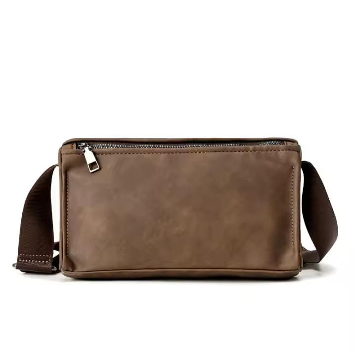Bolso de hombro retro para hombre, bolso de mensajero informal de marca de moda, bolso horizontal para hombre, bolso de mensajero informal al aire libre, bolso para teléfono móvil, bolso para mujer de moda, regalo de vacaciones - 1
