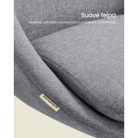 Silla de Oficina en Casa, Silla Giratoria de Algodón y Lino, Silla de Escritorio, Acolchada con Espuma, Altura Ajustable, para Estudio, Dormitorio, Azul Pálido OBG020Q01 - details 43