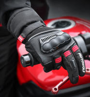 Guantes reflectantes para motocicleta, manoplas cálidas, impermeables, resistentes al viento, táctiles, para Invierno - details 2