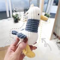 LLavero de pato feo de peluche con dibujos animados, llavero suave de juguete para mujer y niña, colgante para bolso, coche, nuevo llavero de pato bonito para niños, regalo para niños - details 2