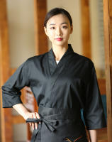 Nuevo uniforme de Chef de estilo japonés coreano Unisex, camisa de cocinero, Kimono de manga media, uniformes de trabajo de camarero de cocina para restaurante de Sushi - details 4