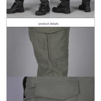 Pantalones De Ciudad Para Hombre Cargo Resistentes Al Agua Y Algodón Pantalones Casuales Multi-bolsillos Y Secado Rápido - details 18