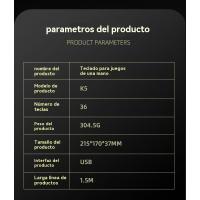 K5 teclado de una sola mano deslumbrar color sensación mecánica periféricos informáticos convertidor de pollo teclado de juegos se aplica - details 0
