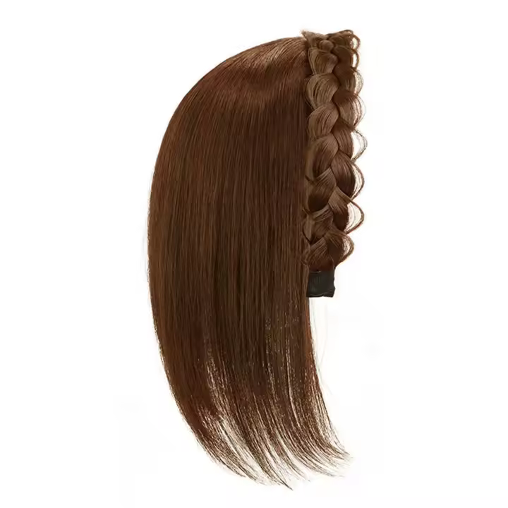 Diadema de Cabeza con Flequillo Integrado Pieza de Reemplazo de Peluca Sintética para Mujeres - 1