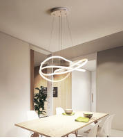 LEFAN-lámpara colgante LED para comedor y sala de estar, luz curva de 60CM, Simple, artesanal - details 7