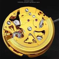 DUGARY Tourbillon mechanical watch men transparent back jade 43mm Wristwatches Salute Chairman Mao Relojes Para waterproof - details 5