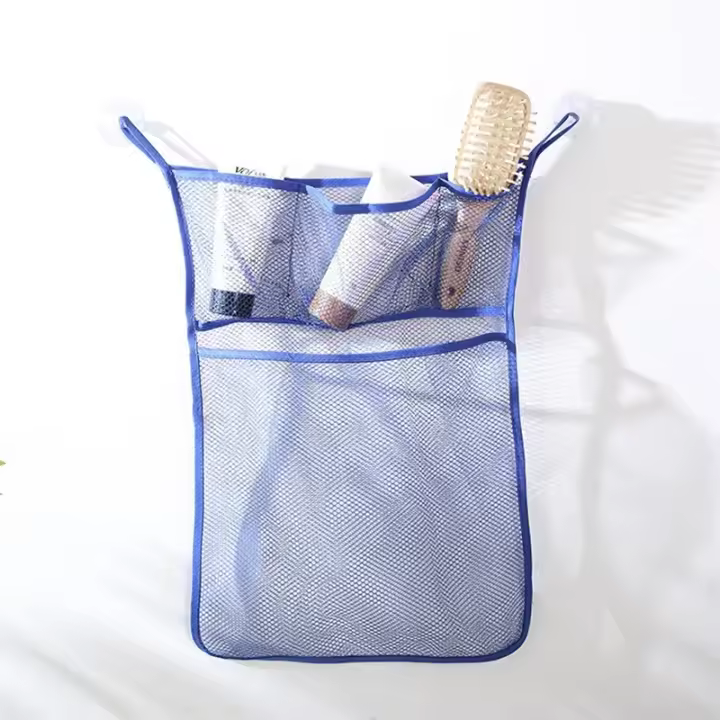 Bolsa de malla para baño de bebé, cestas con ventosa de red para juguetes de niños, organizador de muñeca para bañera, almacenamiento - 1