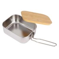 Fiambrera Portátil para Picnic al Aire Libre, juego de Cocina de Acero Inoxidable para Camping, Tajadera de Madera de Bambú - details 6