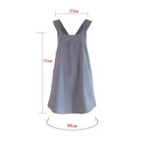 Delantal creativo de lino y algodón con espalda cruzada, delantales de cocina transpirables sin mangas para hornear, ropa de trabajo de Color sólido, accesorios de cocina - details 0