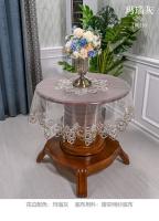 Arte redondo de Zhu Pei, cubierta de mesa de comedor para el hogar, mantel bordado europeo, juego Antip - details 7