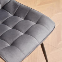 EGOONM, un juego de 4 sillas de comedor de terciopelo, patas de Metal, silla moderna y cómoda para cocina, dormitorio, sala de estar, muebles para el hogar - details 4