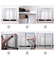 Mosquitera autoadhesiva con apertura para ventana, malla interior Invisible, personalizable, antimosquitos - details 19