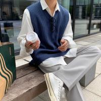 Suéter Preppy Estilo Coreano para Hombres 5XL Viste con Estilo Callejero para Jóvenes - details 4