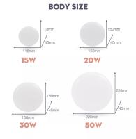 Lámpara de Techo LED Moderna CANMEIJIA 20/30/40/50W Luz de Panel de Techo 220V Iluminación Interior para Cocina Dormitorio Sala de Estar Material de Cuerpo Plástico Color Emitiendo Blanco - details 10