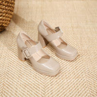 Zapatos Mary Jane de tacón alto con punta cuadrada, hebilla y tacón grueso. - details 21