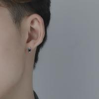 Pendientes de botón de aleación para hombres, joyería de moda, Simple, elegante, personalidad, 1 par - details 1