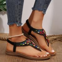 Sandalias Planas de Estilo Bohemio para Mujer Sandalias de Gladiador con Clip - details 18