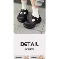 Zapatos de suela gruesa con agujeros que realzan la altura para mujer en verano, zapatillas de playa antideslizantes con baotou, sandalias de eva modernas y versátiles. - details 1
