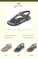 SIKETU-Sandalias de PU para mujer, suaves y transpirables, estilo bohemio para verano y playa - details 1