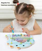 Laberinto magnético de colores Juguetes educativos Montessori de madera para clasificar Perlas magnéticas Laberinto Puzzle Tablero de dibujo Actividades de aprendizaje temprano Regalos para niños - details 1
