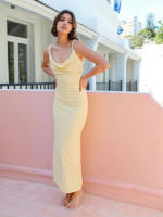 Vestido de mujer con tirantes delgados y vestidos largos - details 1