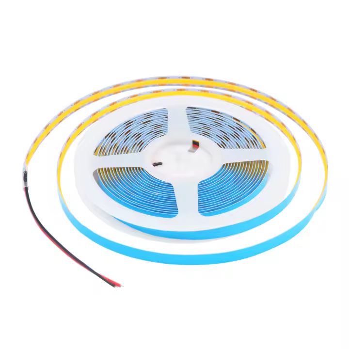 Cinta LED COB DC12 24V de Alta Densidad para Iluminación Lineal 528Leds/m XUNATA Tinta de Decoración de Habitación Natural Blanca Cálida - 1