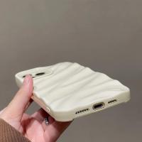 Funda de Teléfono de Cinta Ondulada a la Moda para iPhone Silicona Suave, a Prueba de Golpes, Color Caramelo Fosco - details 11