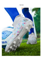 Zapatos de fútbol de marca para hombre, botas de fútbol de tobillo alto para niño, zapatillas de deporte de entrenamiento de hierba antideslizantes para exteriores, tacos, zapatillas de fútbol TF/FG - details 13