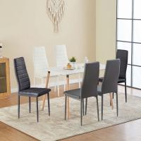 Sillas de Comedor Juego de 4 Sillas de Metal para Cocina, Silla de Mesa Comoda Silla con Asiento Tapizado, Negro - details 149
