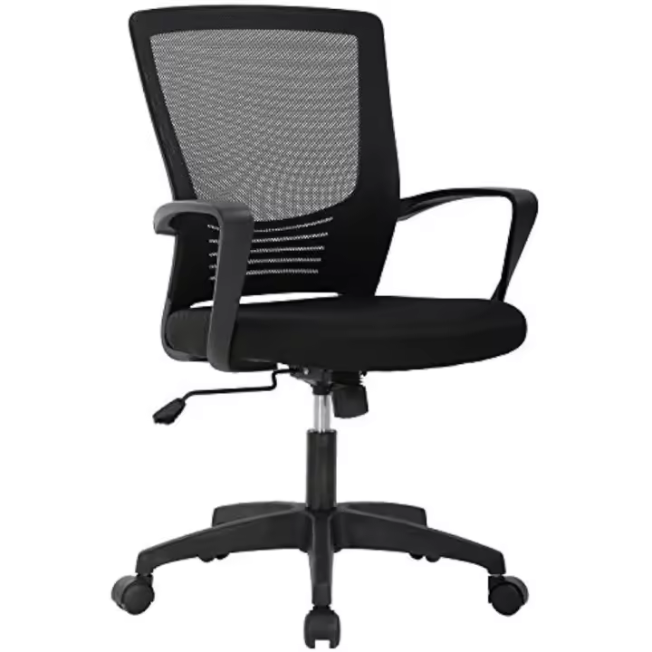 Oficina o Escritorio ergonómico con Soporte Lumbar y Respaldo de Malla Transpirable. Altura Regulable. Giratoria - 1