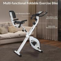 MX-600 Bicicleta de Ciclismo Interior Plegable Magnética con Pantalla LCD y Sensor de Frecuencia Cardíaca, Bicicleta con Bandas de Resistencia que Ahorra Espacio - details 5