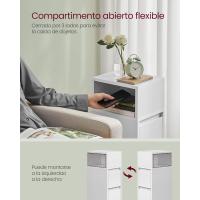 Colección Kailyn Mesa de Noche Adelgazante Juego de 2 Mesa Auxiliar con 2 Cajones y Espacio Abierto - details 10
