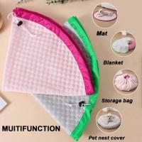 Funda de cama ajustable para perro, transpirable, redonda, para verano, colcha para cachorro, cojín multifuncional para dormir para mascotas, interior - details 4