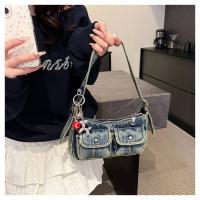 Bolso de mano de moda, bolso vaquero Retro, bolso cruzado para axila, bolso de hombro para chica picante, bolso para axila, bolso de tela Y2K, ropa de calle - details 13