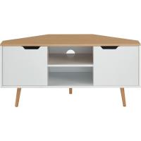 Mueble de TV, Cloruro de polivinilo, Roble y Blanco, L115cm - details 5