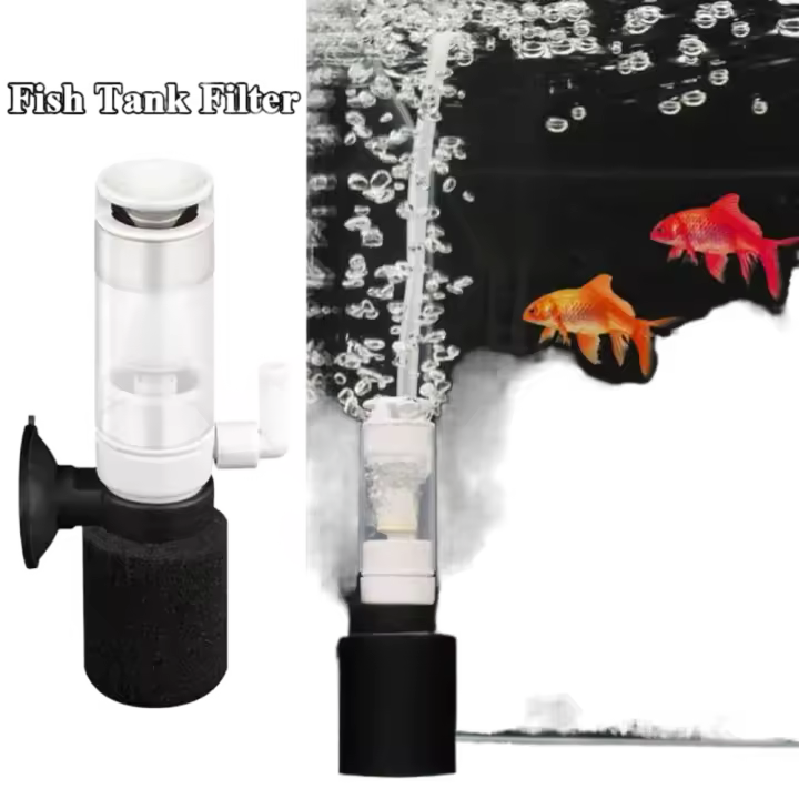 Mini filtro de pecera multicapa, purificador de agua de acuario ultrasilencioso, práctico filtro de esponja para pecera, bombas, peceras pequeñas - 1