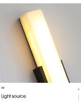 Lámpara de pared de mármol larga moderna con LED, Fondo de dormitorio, pasillo, sala de estar, lámpara de mesita de noche, 110V, 220V - details 13