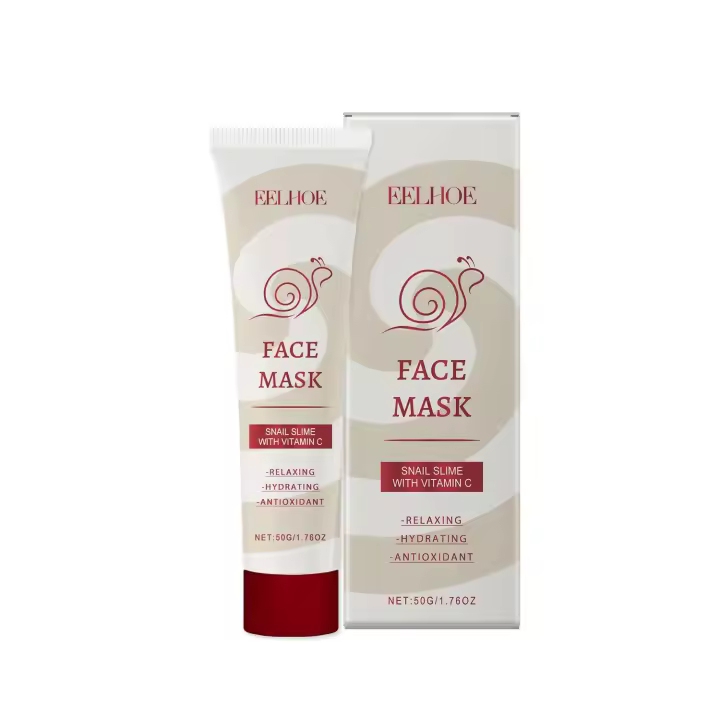 La vitamina C de caracol aplica una mascarilla facial para hidratar, reafirmar, humectar y limpiar suavemente los poros. - 1