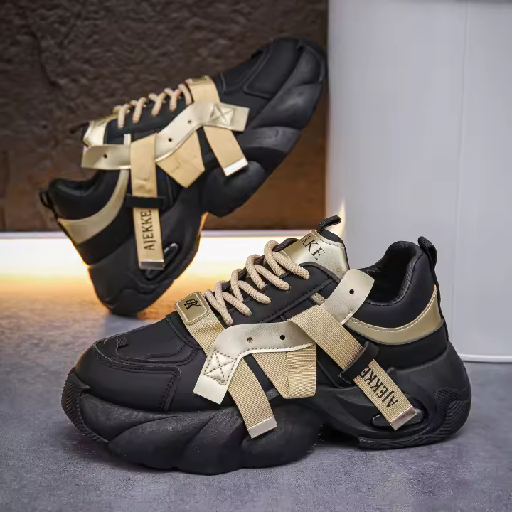 Zapatos Casuales de Alta Gama para Hombres Zapatilla de Plataforma Con Fortalecedor de Aire - 1