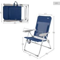 sillas de Playa Plegado Plano, Muy compactas, Multiposición, 6 Posiciones, con cojín y Mesa, Asas para fácil Transporte, Medidas 47x57x89 cm, De Aluminio y textileno, Antivuelco ¡Disponible en dos versiones diferentes! Elige tu opción a continuación - details 25
