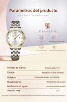 Nuevo reloj ultrafino de lujo luminoso e impermeable para mujer de la marca suiza - details 0