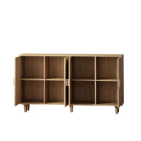 Elegante y Funcional Gabinete de Almacenamiento de Ratán de 4 Puertas 158CM - details 9