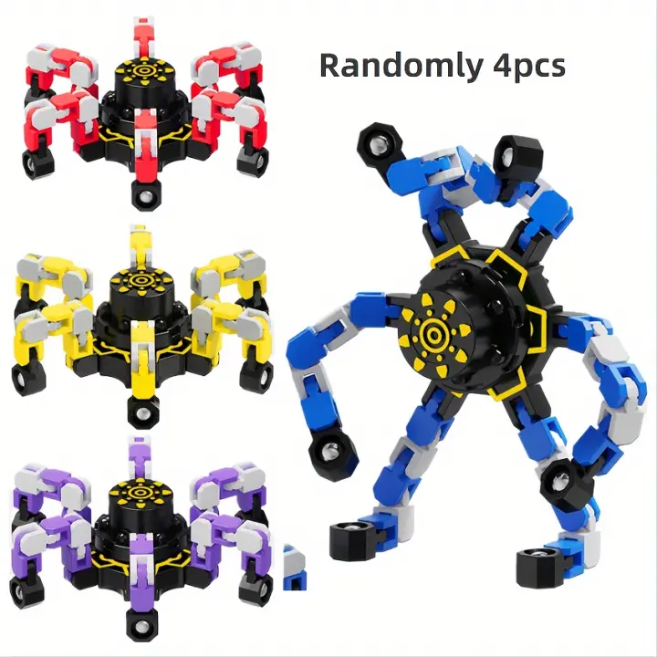 Juguetes giratorios transformables para dedos, Robot de cadena Transformable, Robot de deformación DIY, giradores mecánicos - 1
